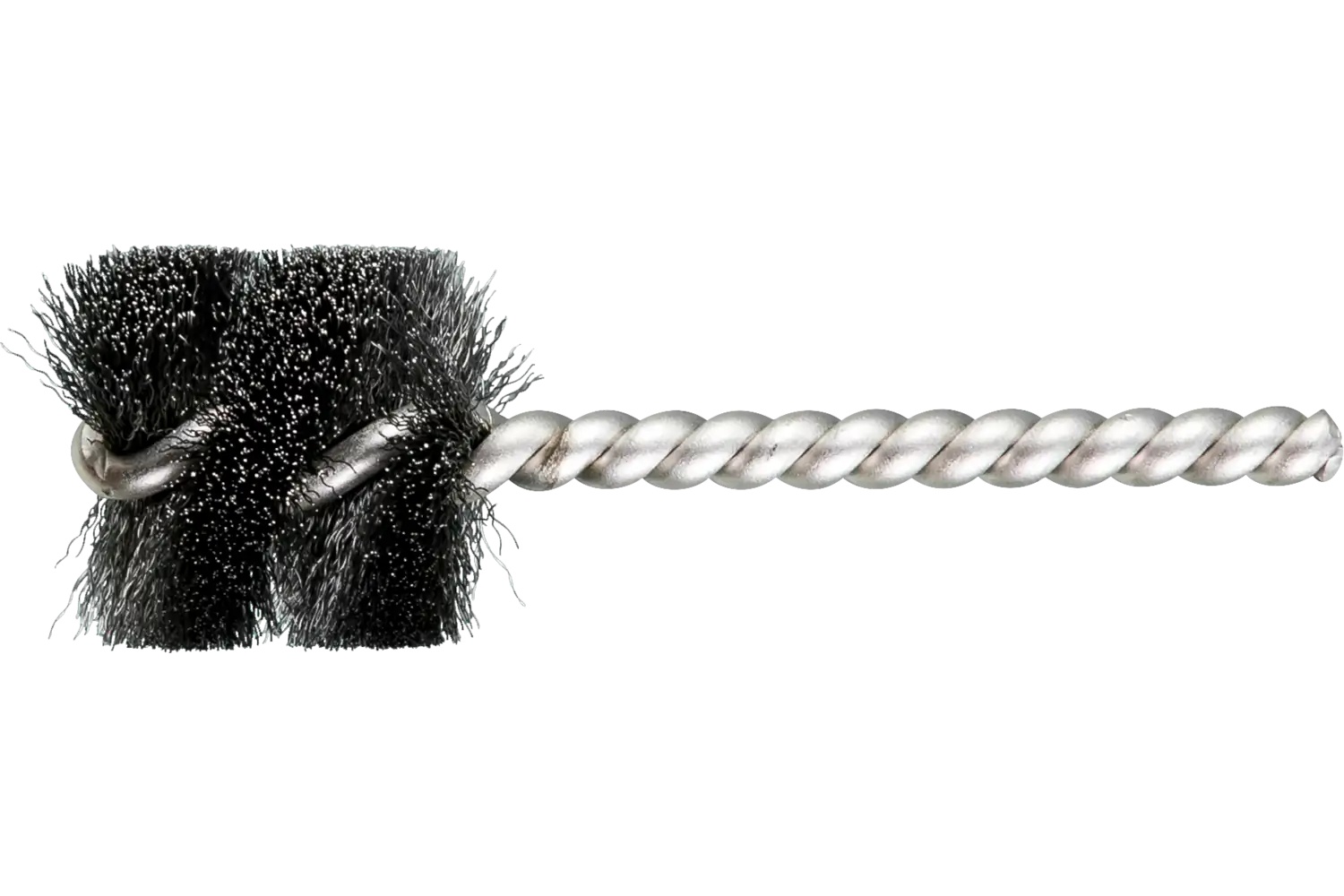 Picture of Pferd Power Tube Brush 1-1/4" Dia. .005 Carbon Steel Wire 1/4" Stem Ss/Ss